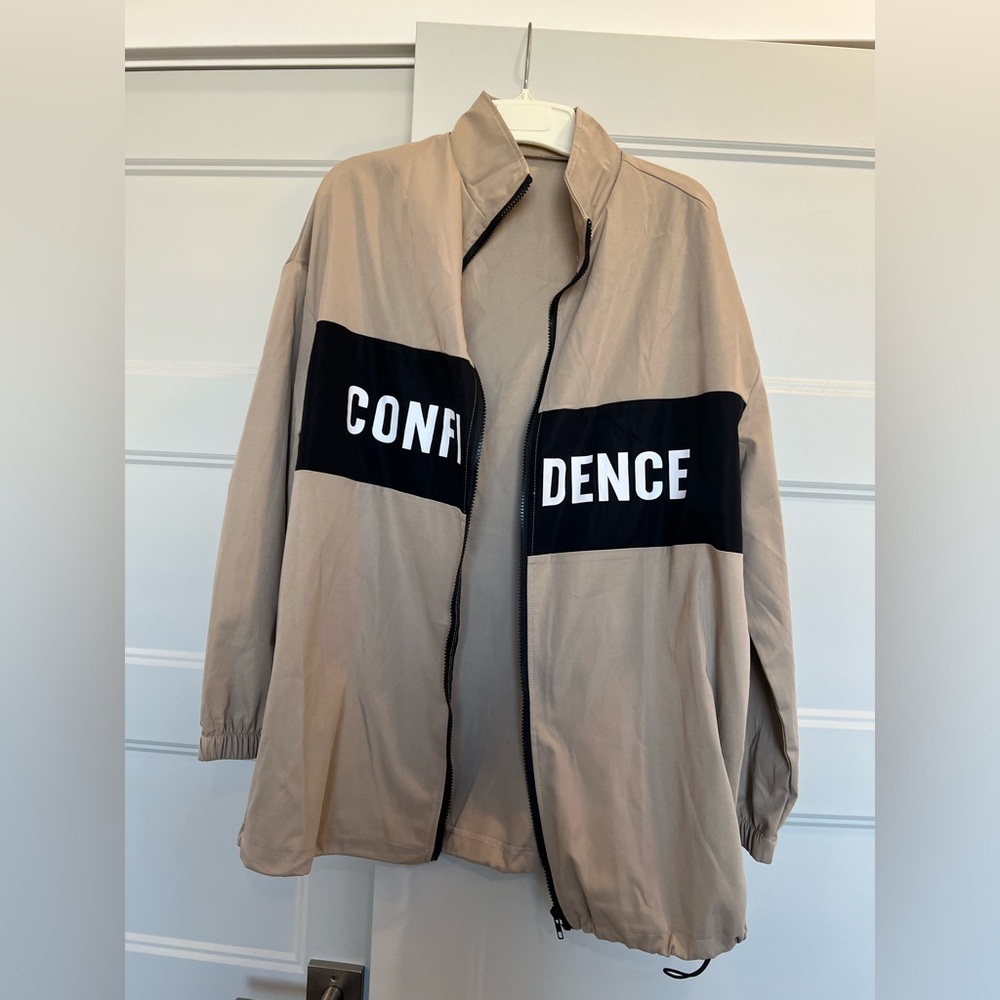 SHEIN Beige Confidence Windbreaker